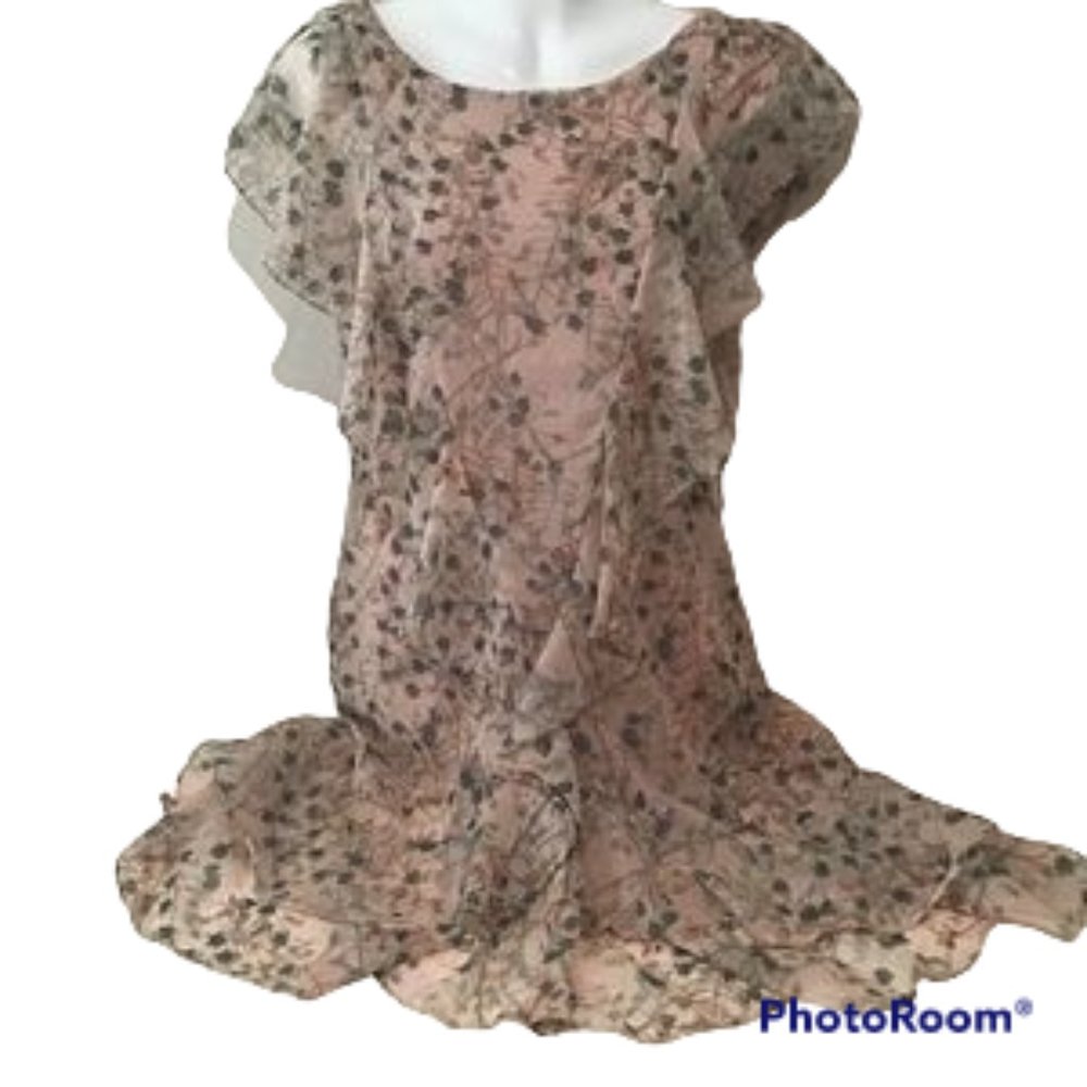 Dress Large NWT $138 Chelsea & Violet Pink Green Sparkle